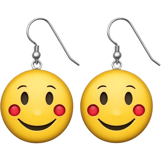 smiley face earring emoji