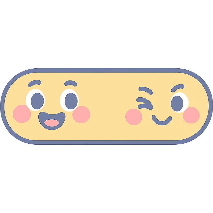 dash symbol in pastel summer colors, soft and light, minimal and clean emoji