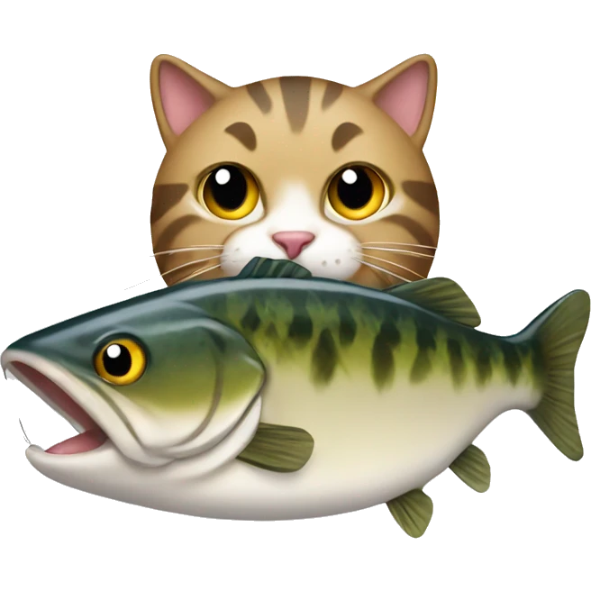 a cat fishing emoji