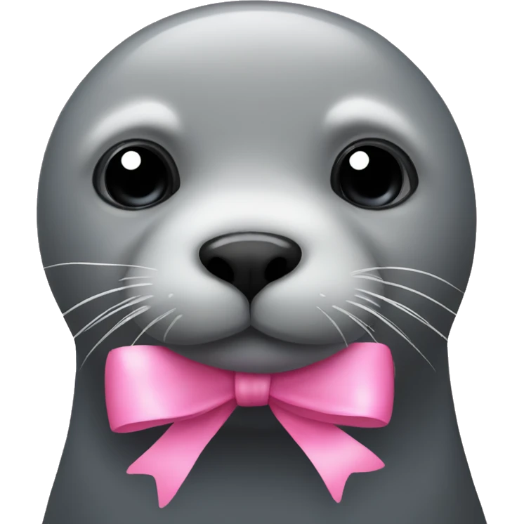 seal with a pink bow  emoji
