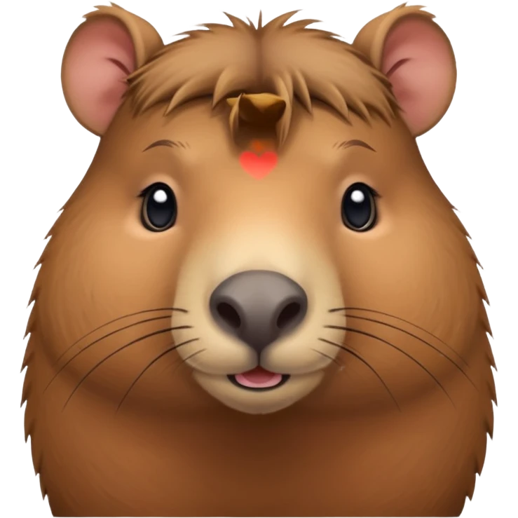 Capibara tierno enamorado emoji