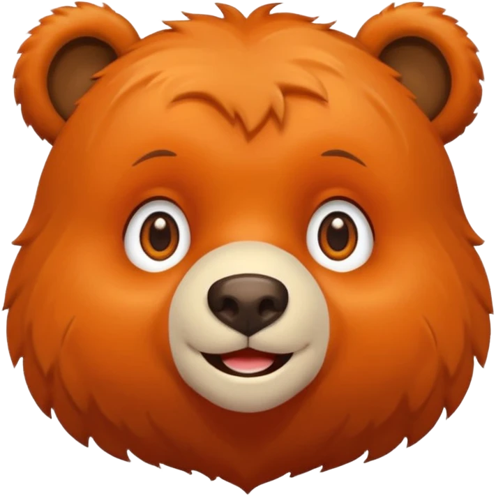 Create a orange friendly bear emoji