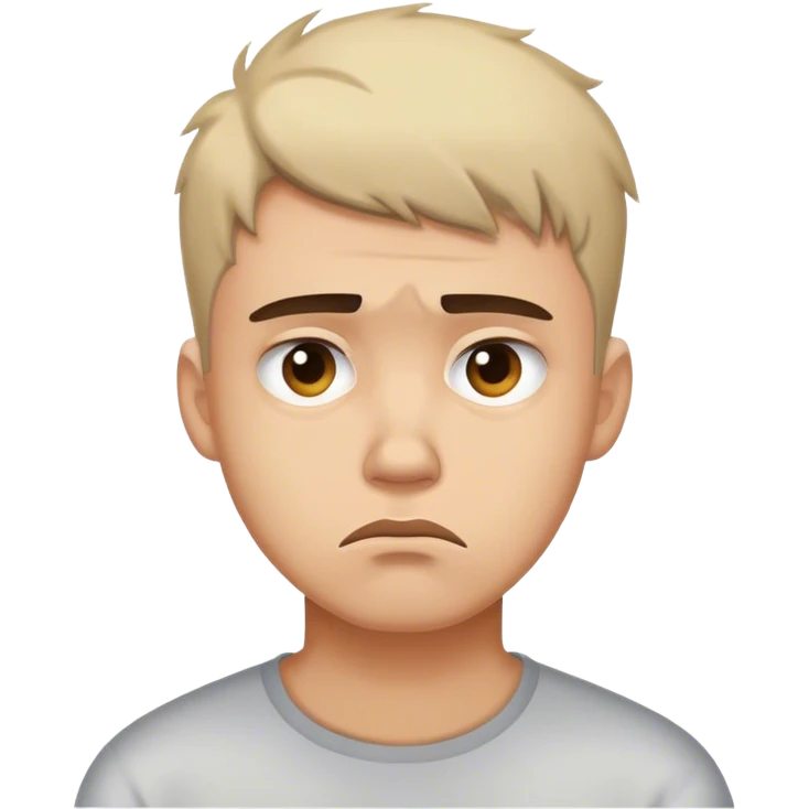 Sad guy getting bad haircut emoji