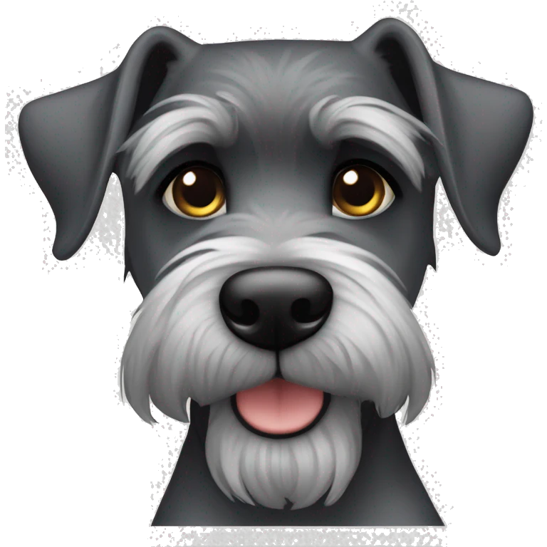 Perro Schnauzer sal y pimienta emoji