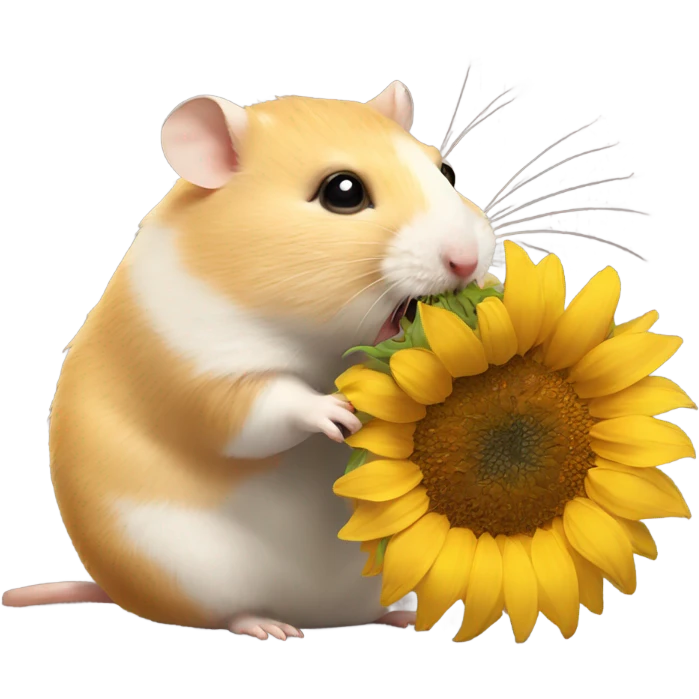 hamster eating sunflower emoji