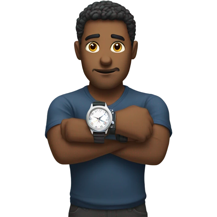 man checking his watch  emoji