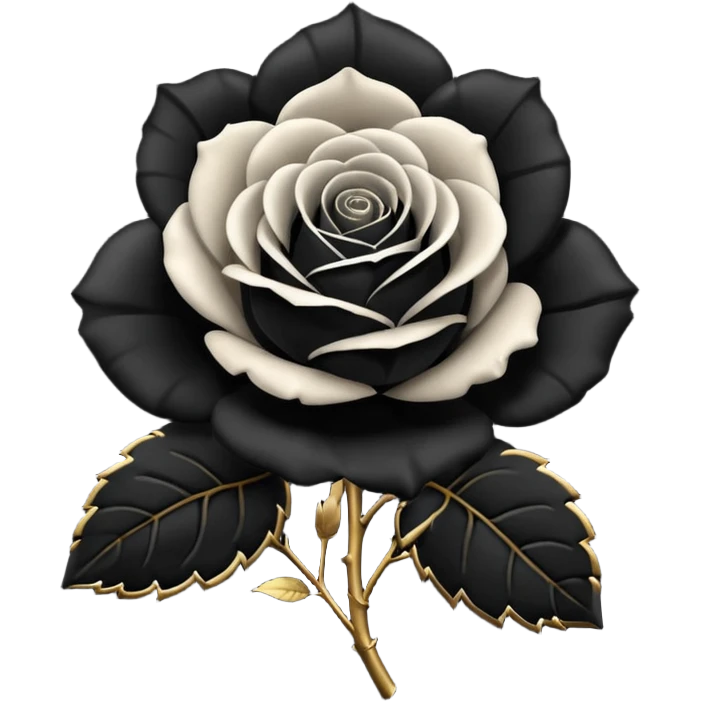 Black rose emoji