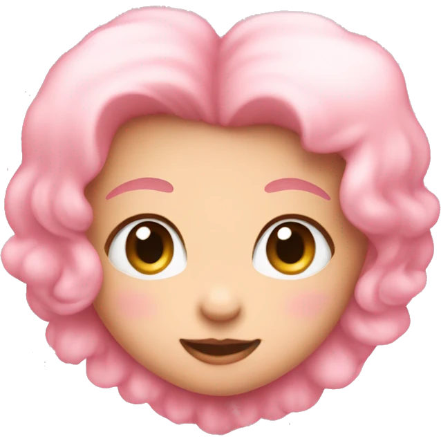 A cute baby pink heart emoji