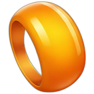 big Shiny orange ring emoji