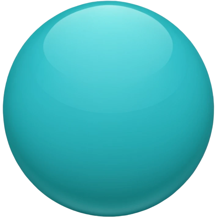 turquoise color sphere emoji