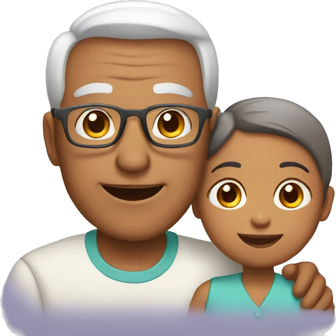 grandparents and grandchild emoji