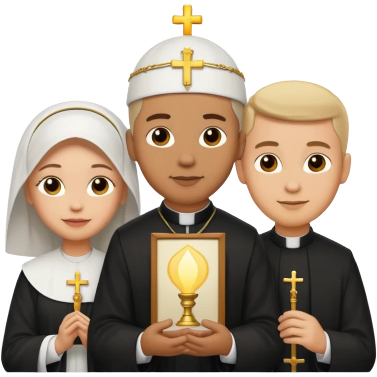 priest marrying a couple emoji