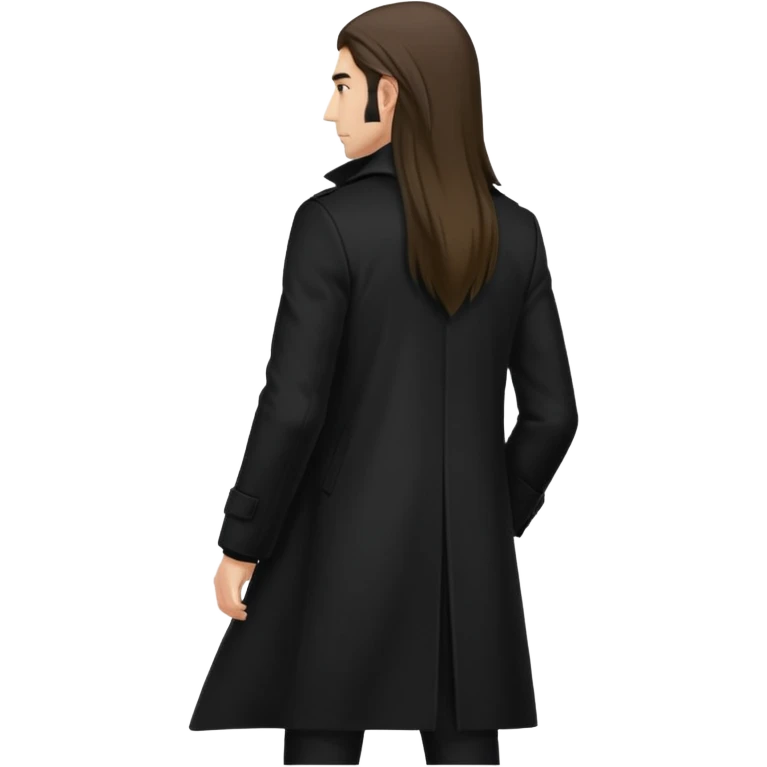 anonymous nongendered person standing ,view from the back emoji