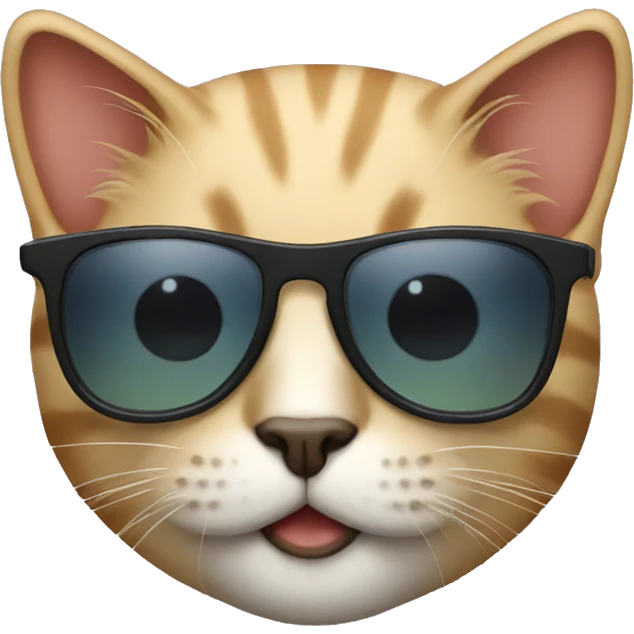 Cat with sunglasses emoji