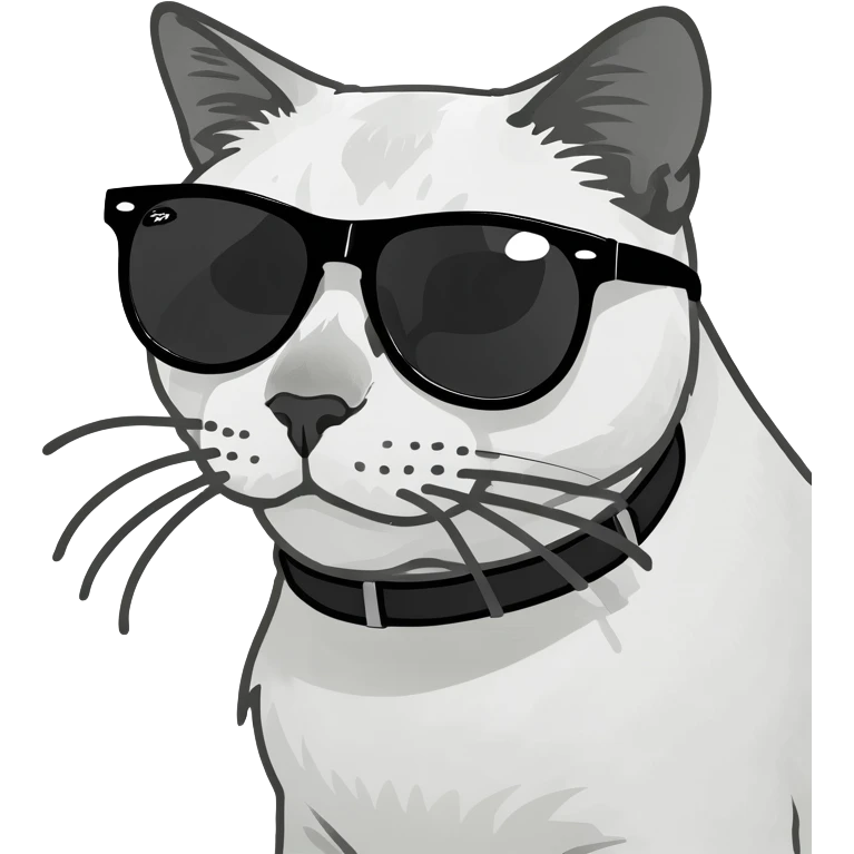Cat with sunglasses emoji