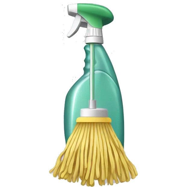 mop and wash spray crossed emoji