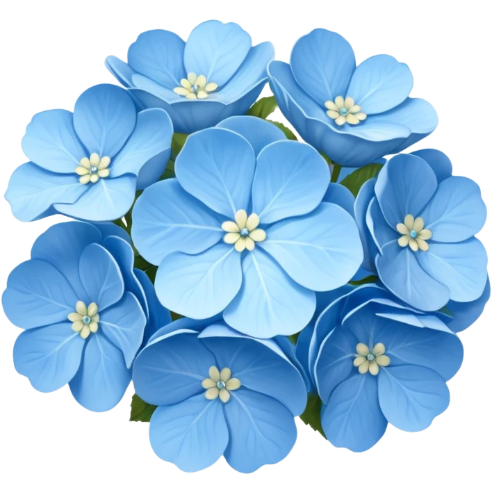 Light blue hydrangea emoji