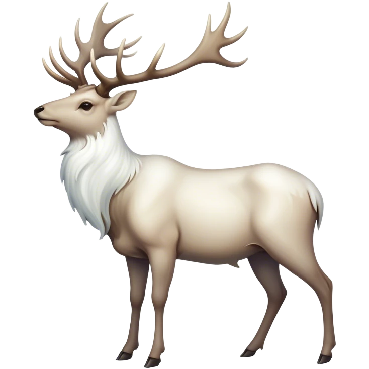 mystical and ethereal large white elk emoji