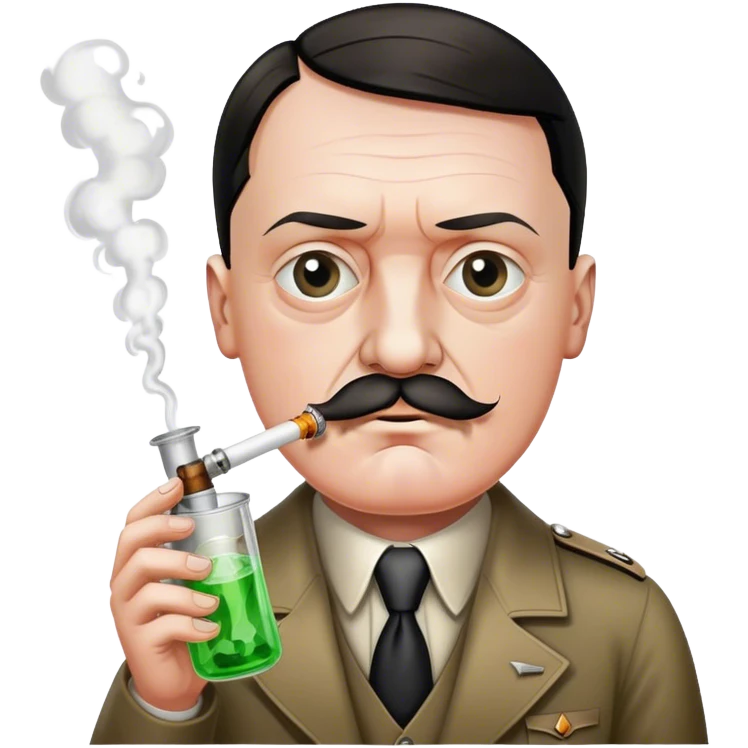 Hitler smoking a bong emoji