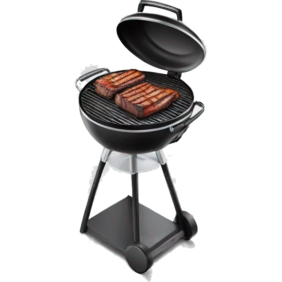 barbecue electric grill with side table and stand emoji