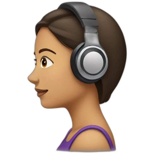 Female latina headphones user emoji