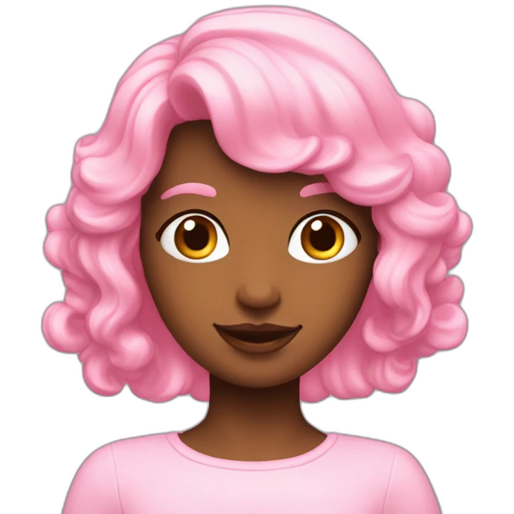 Un ange au cheveux rose emoji