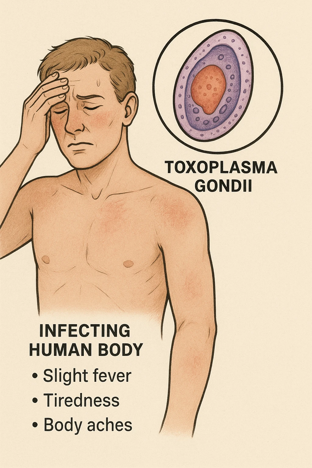Toxoplasma gondii, infetta uomo ha sintomi solo di lieve influenza emoji
