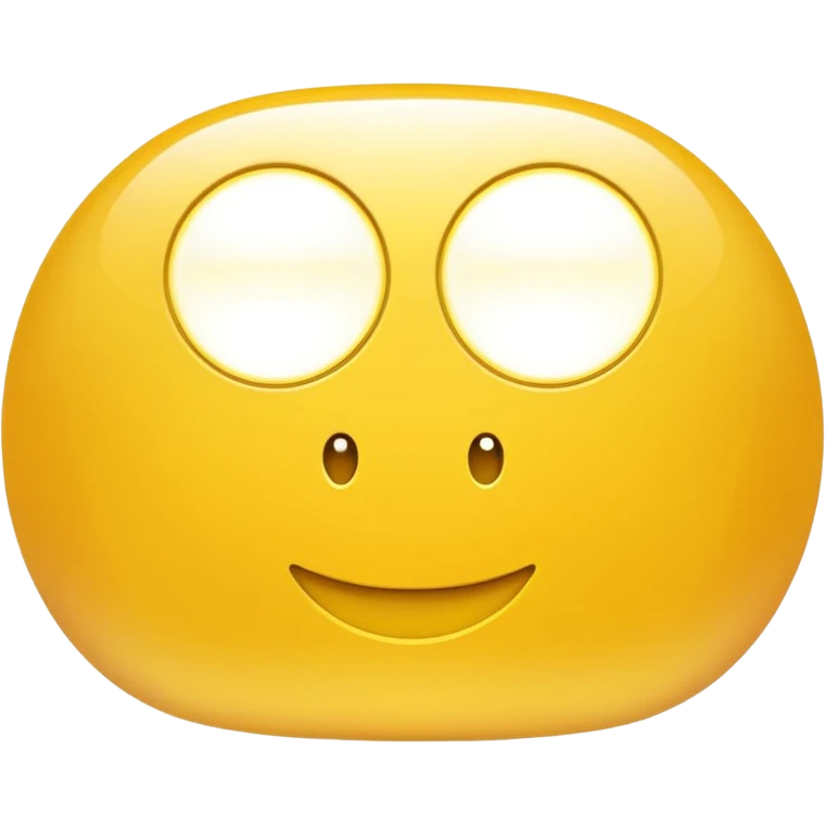 high beam car headlights icon, rounded shape, soft glossy finish, subtle gradients, clean and minimal, semicircle with long lines pointing right, Apple emoji style emoji