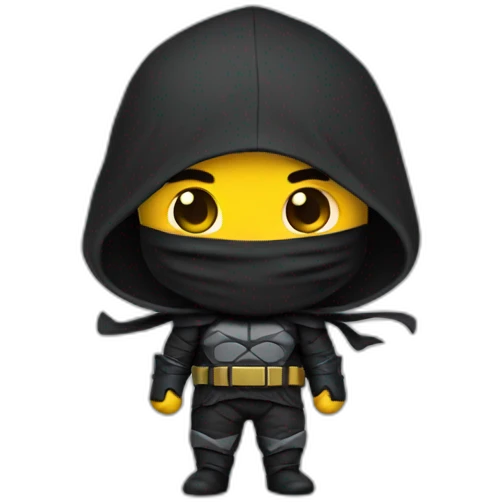 Ninja with batman clothe emoji
