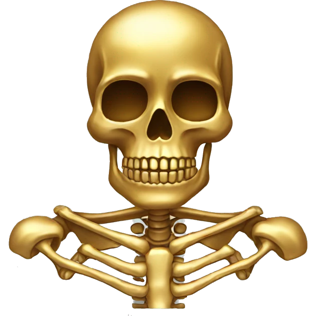 gold skeleton emoji