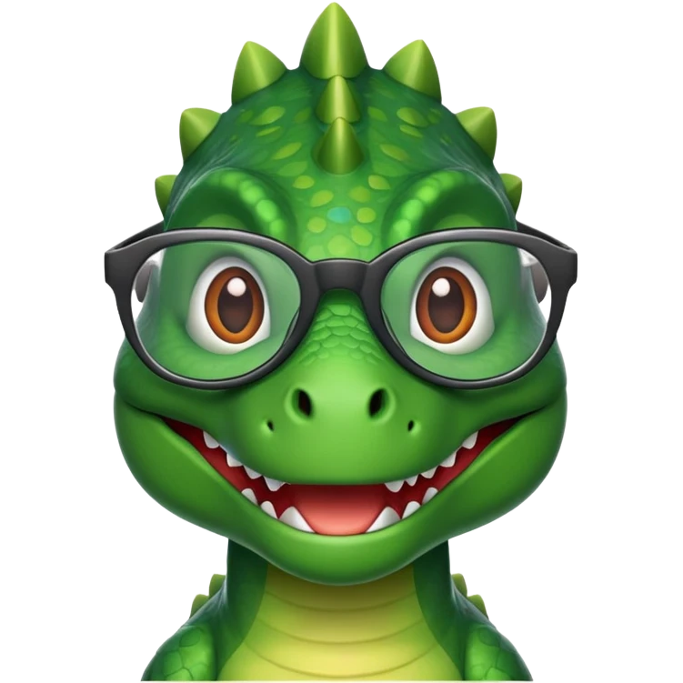 Dinosaur avec des lunette  emoji