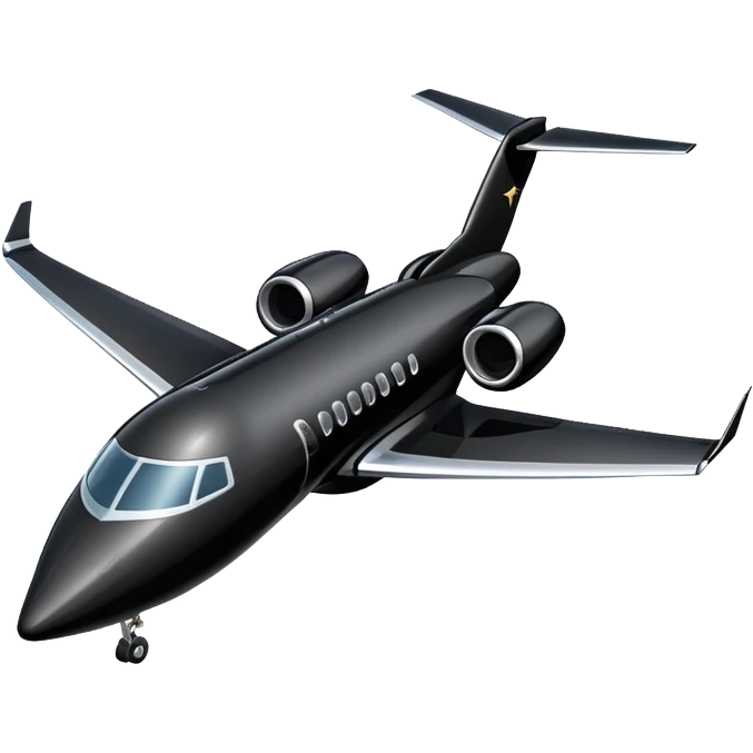 Black private jet  emoji