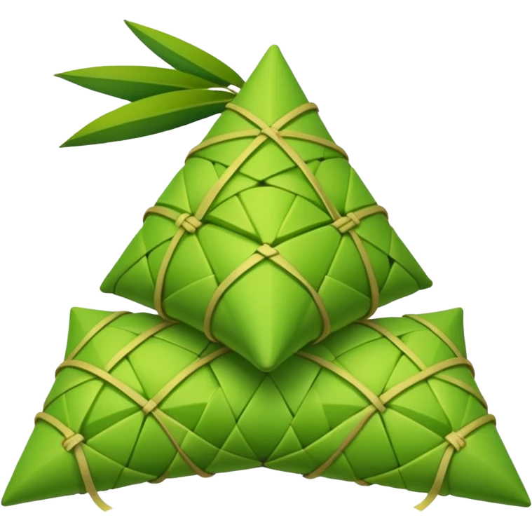 Ketupat rice green Triangle emoji