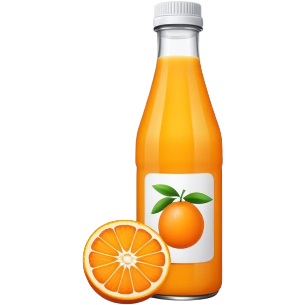 Orange juice bottle emoji