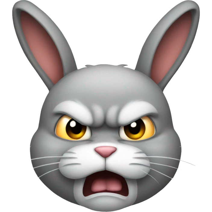 Angry bunny emoji