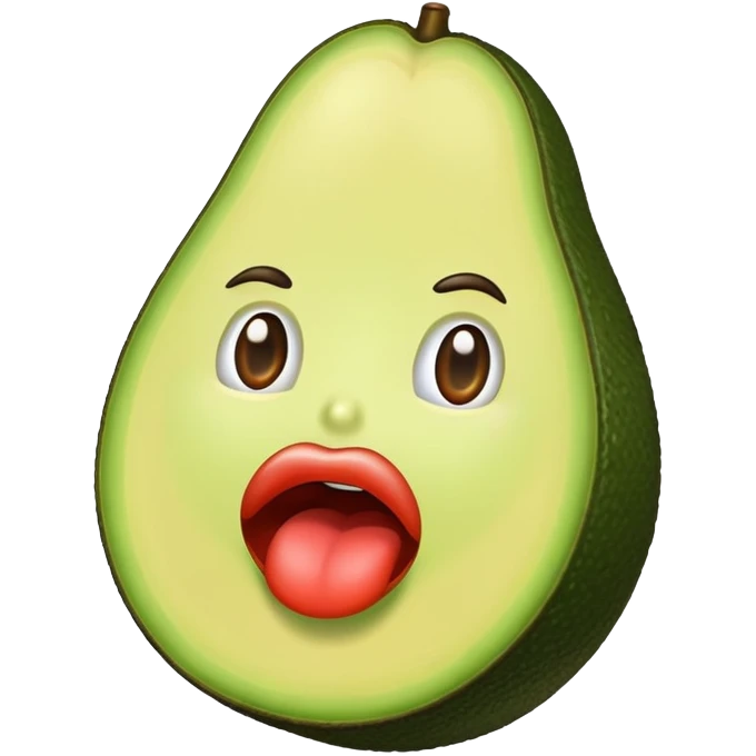 aguacate con labios grandes emoji