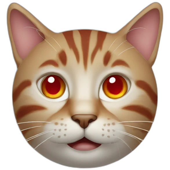 Cat with red nose emoji