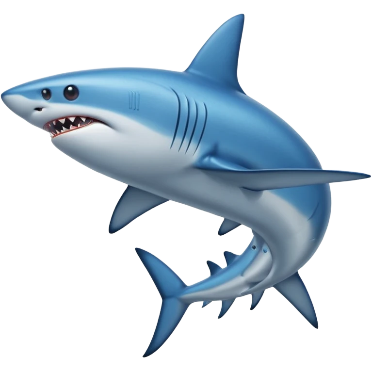 Strong blue shark emoji