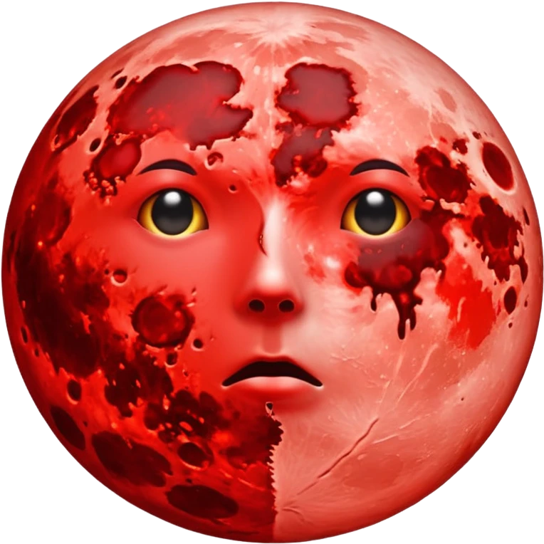 Blood red full moon emoji