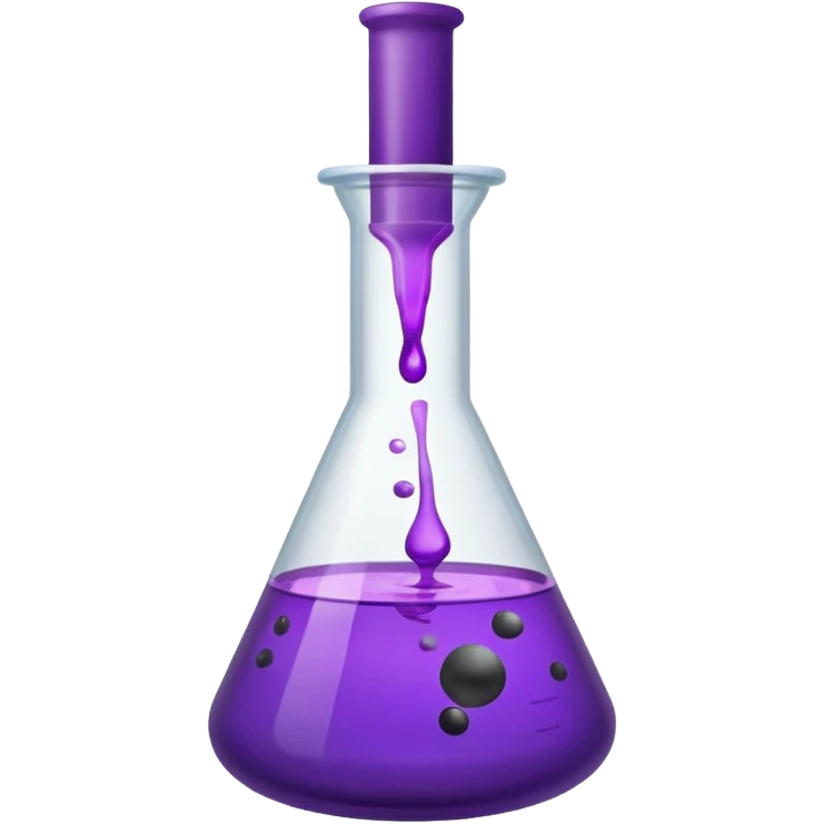 Erlenmeyer with perple liquid  emoji