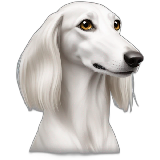 sprint white Saluki emoji