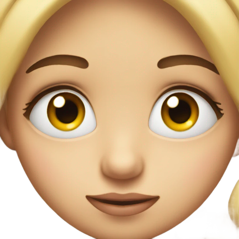 Cute face with eyelashes emoji