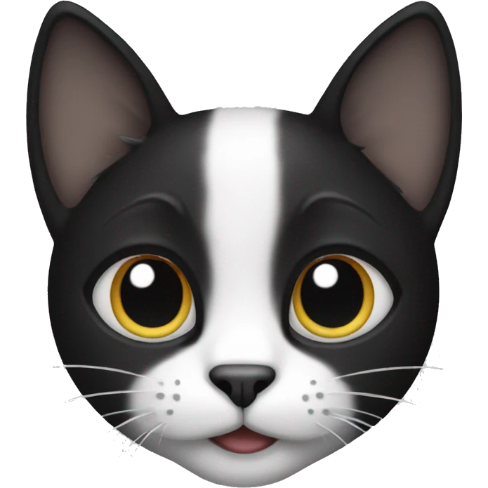 black and white cat emoji