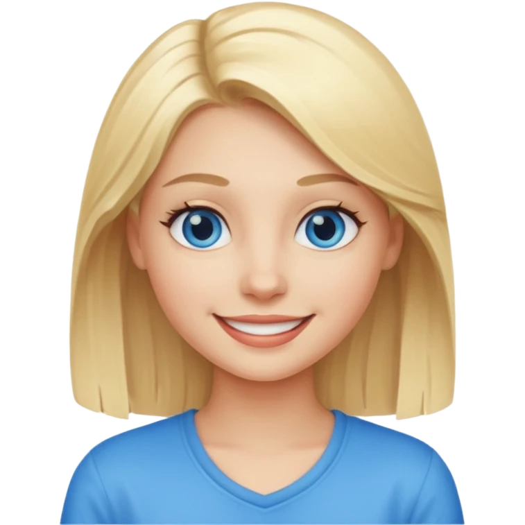 Aesthetic blonde Beautiful girl Cool smile emoji