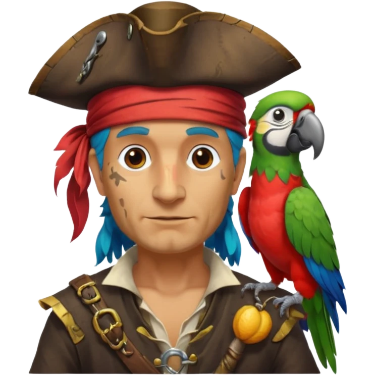 pirate and parrot emoji