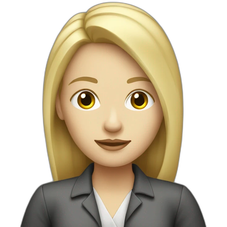 blonde white data analyst on pc emoji