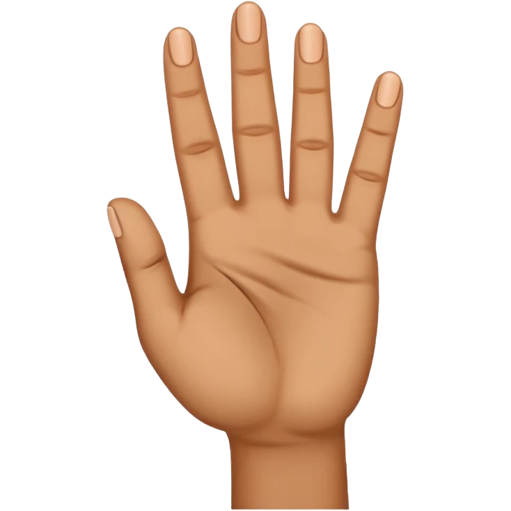 Manos con 3 dedos levantados de un lado y del otro lado 1 dedo levantado emoji