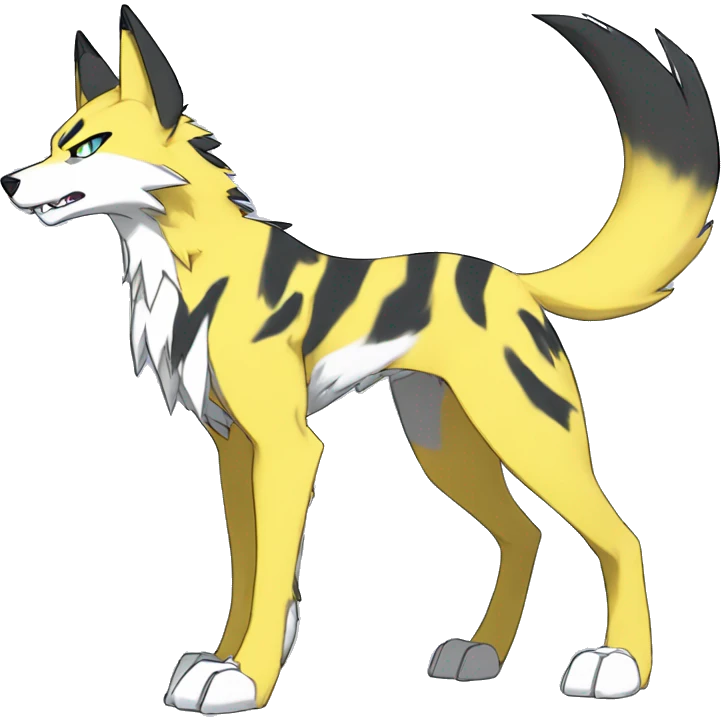  Cool Edgy Anthro War-Digimon-Fakemon-Wolf with edgy markings full body emoji
