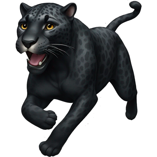 black running jaguar emoji