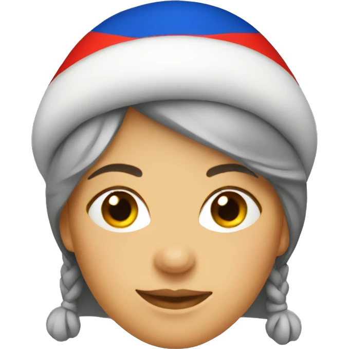 woman in a Russian hat emoji